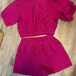 Vibrant Magenta Two-Piece Set